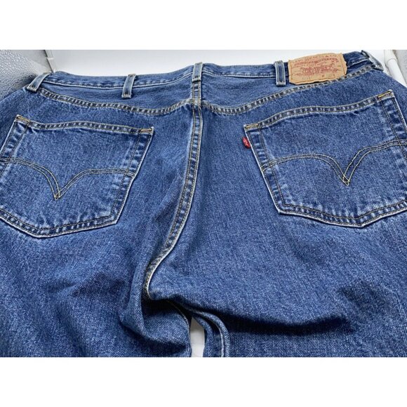 Levis Strauss 501 Red Tab Men’s Button Fly Blue Jeans 40W X 30L Vintage Mexico - Picture 13 of 16
